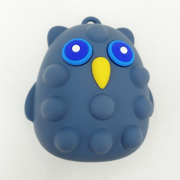 Push Bubble Fidget Leksak Portabel Silikon Dekompressionsleksaker Tanketräning Pusselspel För Gray Black