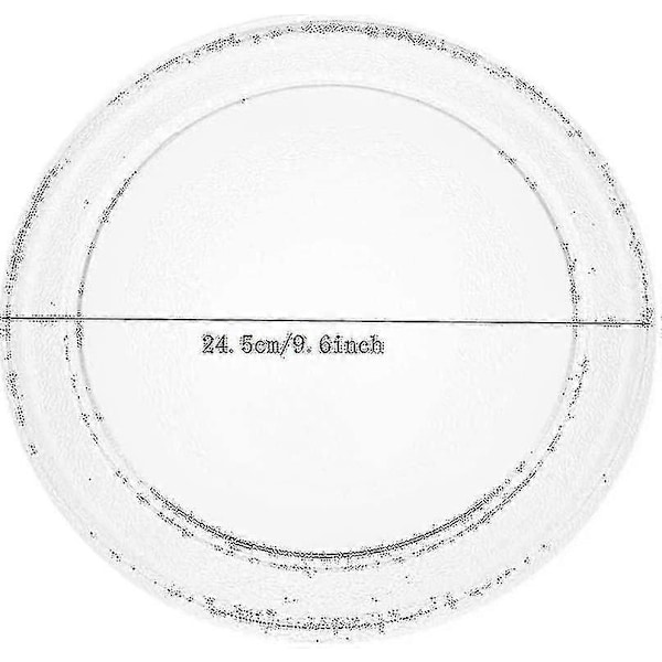 Yleismallin mikroaaltouunin lasilevy pidikkeellä, 245mm/24,5cm/9,65in