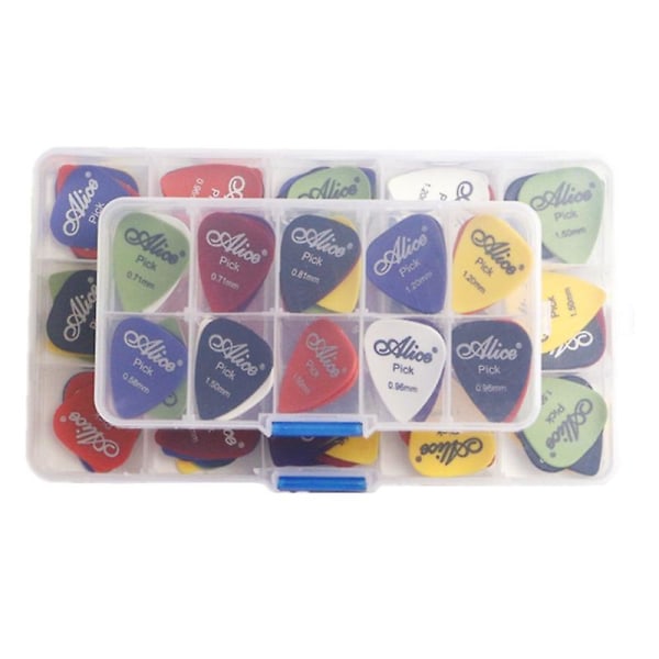 30/50 st Guitar Picks 1 Box Case Alice Akustisk elektrisk bas Plectrum 50pcs