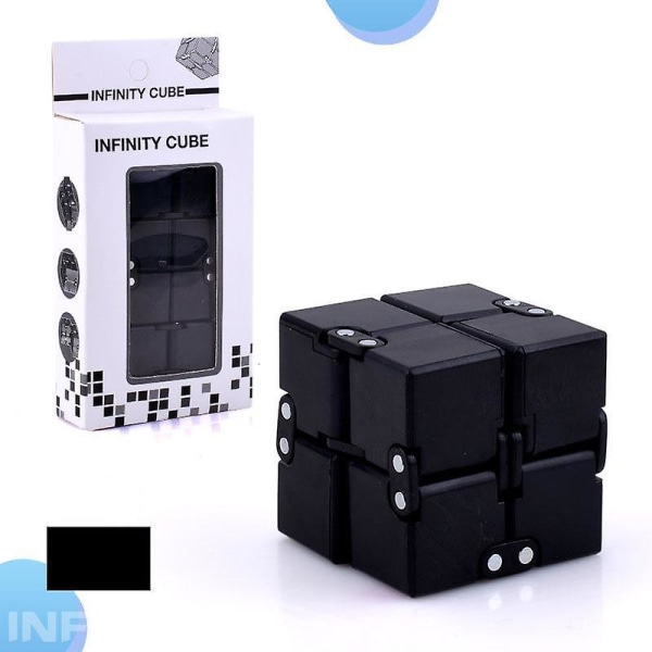 Ångest Stress Relief Infinity Cube Blocks Toy Black