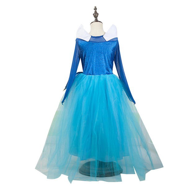 Prinsessklänning Regnbåge Tyllklänning Födelsedag Barnkläder blue 120cm