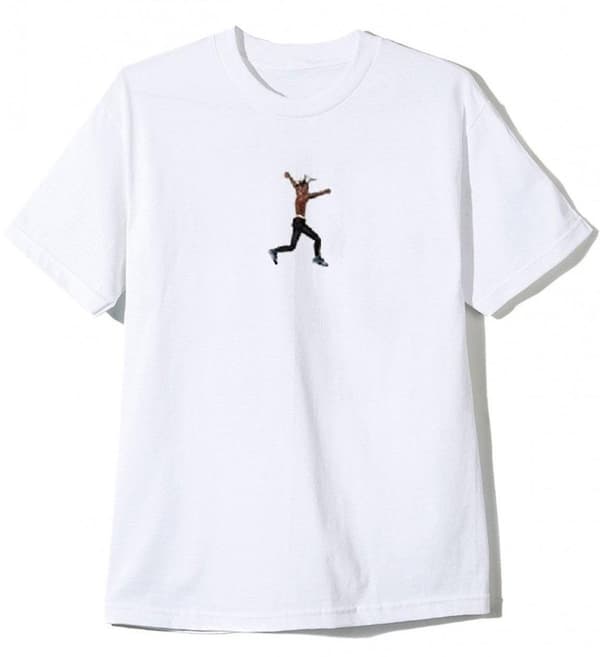 Hvit T-skjorte Travis Scott X Virgil Abloh White XL