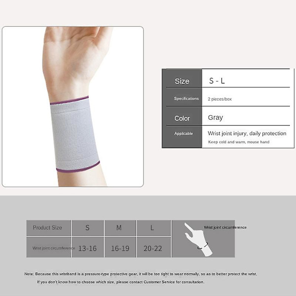2 stk. Unisex Sports Armbånd Håndledsbeskytter M