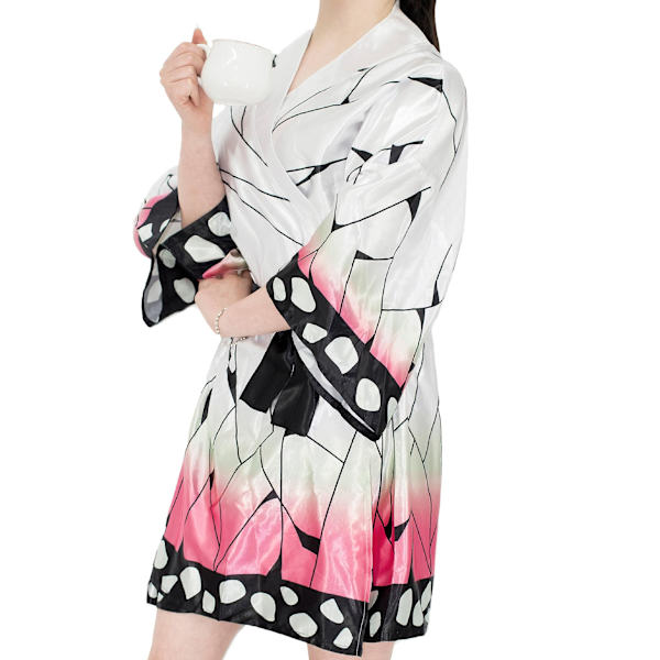 Demon Slayer Sommerfugl Kimono Yukata Natkjole S M