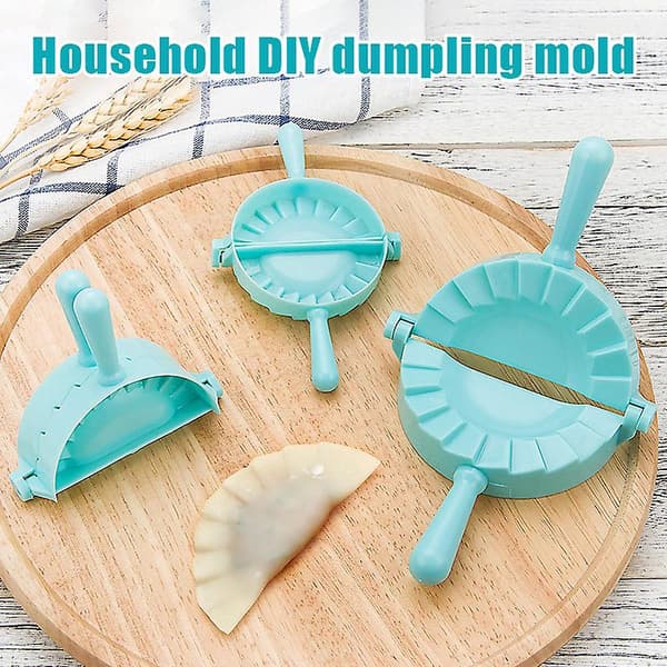 [LCS]3 stk/sett Kjøkken Plast Dumplingform Liten Medium Stor Størrelse Dumplingform Sett Semicircle Suit