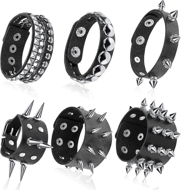 [LCS]st Punk Nitarmband Läder Nitarmband Manschett