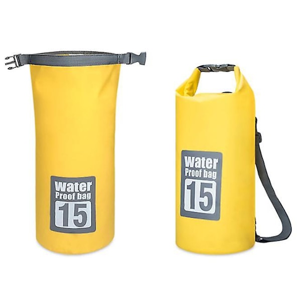 Tør Kompressionspose Holder Udstyr Tørt Til Kajak, Strand, Rafting, Sejlads, Vandring Yellow 5L