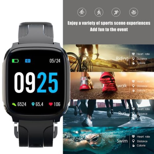 Smartwatch Connected Watch Stegräknare Armband Vattentätt Herr Dam