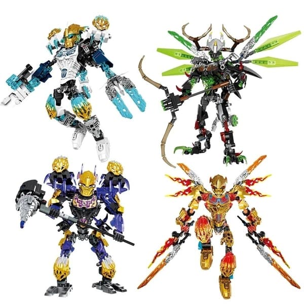 Bionicle Protector Byggeklodser Anime Actionfigurer Soldat Robot Mursten 6Set