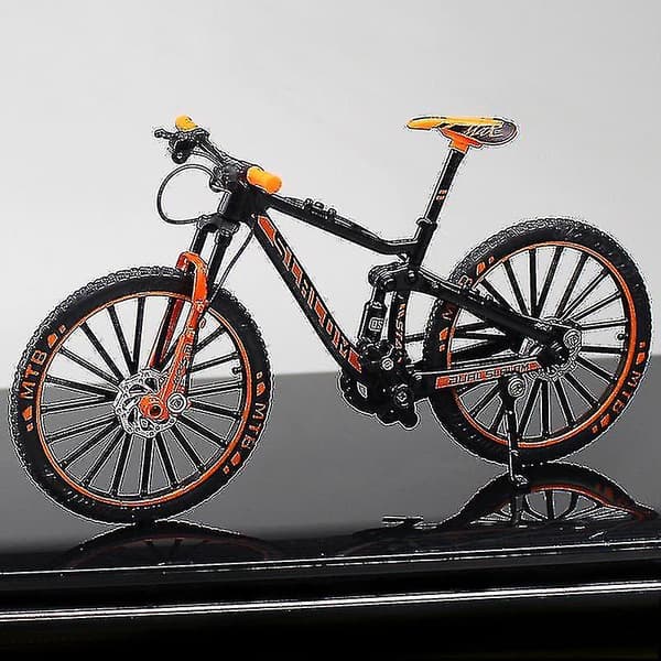 Mini 1:10 Legering Cykelmodell Dasktop Simulation Ornament Finger Mountain Bikes Leksak Hög Kvalitet Orange