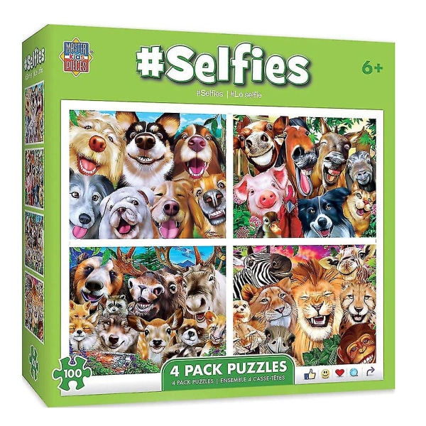 Masterpieces Puslespill Selfies Puslespill 4-pakning (100 brikker)