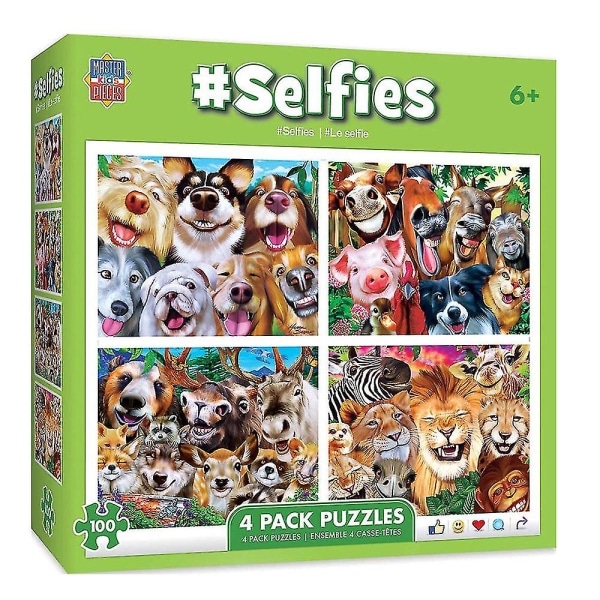 Masterpieces Puzzle Selfies Puzzle 4-pack (100 st)