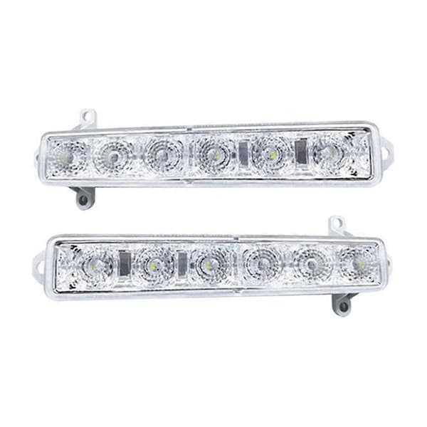 LED DRL tåkelys for Citroen C1 2006-2017 Citroen C3 2015-2019 Bilkjørelys Kjørelys Støtfangerlys White