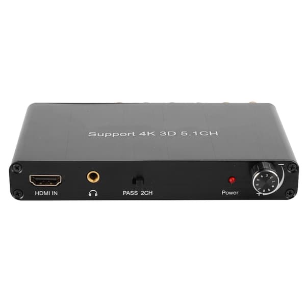 [LCS]HDMI Audio Extractor Decoder Converter til Dolby Support 4K 5.1CH Tredimensionel 110‑240Vsort