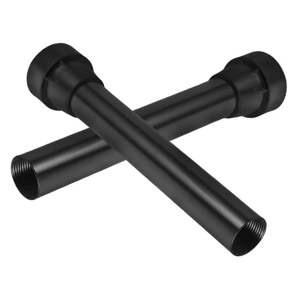 2 stk. erstatningsben til trampoline med gummideksler, trampolinbenrør, reservedel til trampoline Black 19.00X4.00X4.00CM