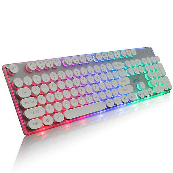 Tangentbord, gaming LED-bakgrundsbelyst tangentbord white