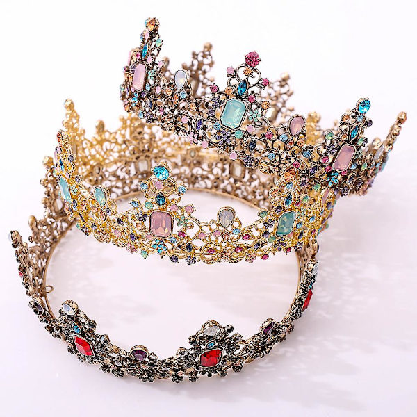 Juvelprydd Barock Drottningkrona, Håraccessoarer för Maskerad color3