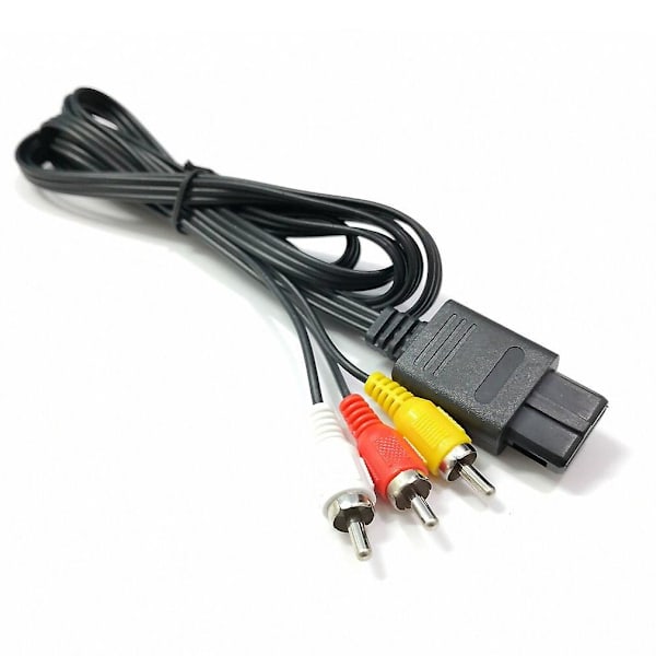 N64 Snes Gamecube -pelikonsolille 1,8 m RCA AV TV Audio Video Stereo -kaapeli Nintend 64:lle, hienosti suunniteltu ja kestävä