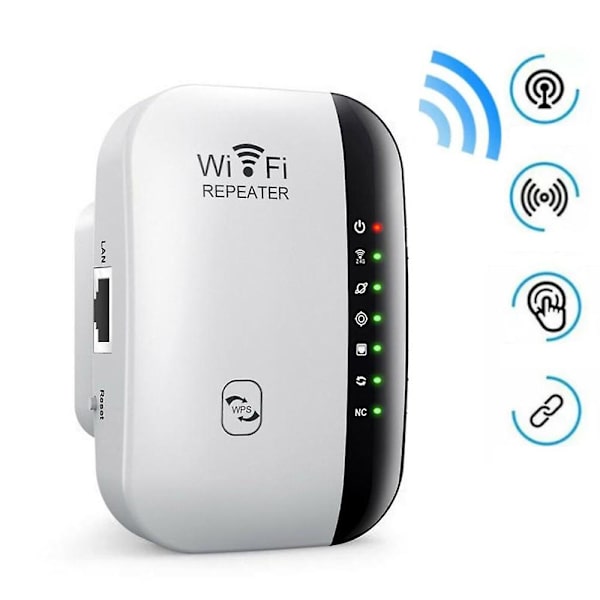 WiFi Signal Boosters Repeater Extender Räckviddsförstärkare Internet Nätverksförstärkare White