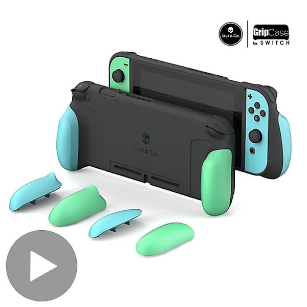 Kompatibel med Nintendo Switch-fodral, speltillbehör, skyddsskal, skyddshölje, Joycon Joy Con-skal, greppkit, Nindendo NS-konsol Red blue