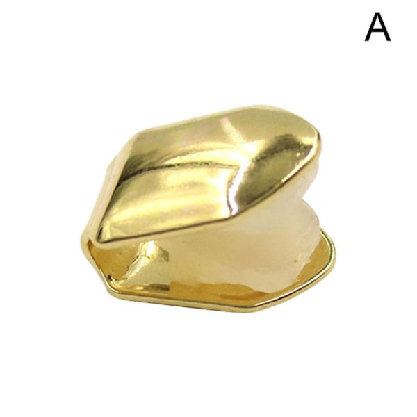 1 st Liten Enkel Tandkåpa Hip Hop Tandgrill Guld/silver/roséguld/svart