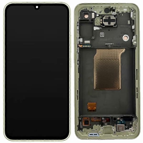 [LCS]Til Samsung Galaxy A55 5G A556 6,6 tommer OEM Grade S AMOLED skærm og digitizer-samling+ramme Multicolor Lemon