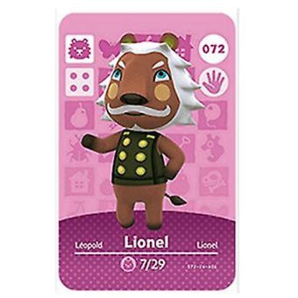 Nfc-spelkort för djurpassning,ch Amiibo Wii U-072 Lionel