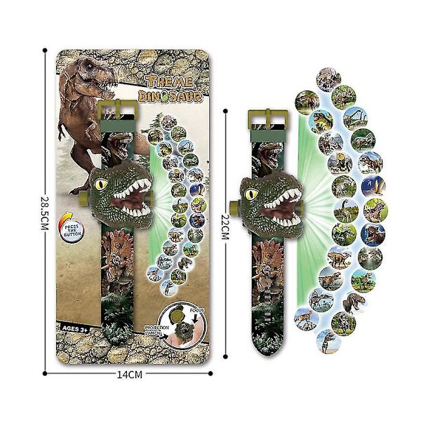 Sarjakuva 24 Projektio Kuvaa Dinosaurus Lasten Kellot Triceratops