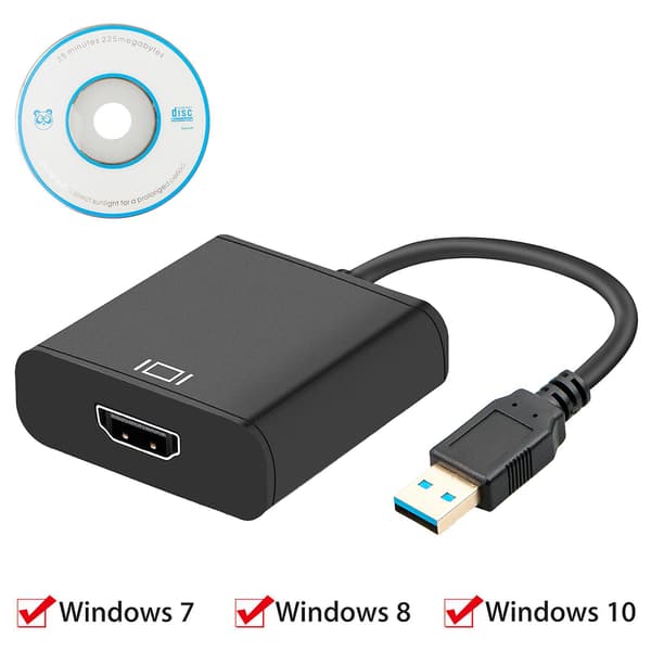 [LCS] USB til HDMI Videoadapterkonverter kompatibel med PC bærbar HDTV TV