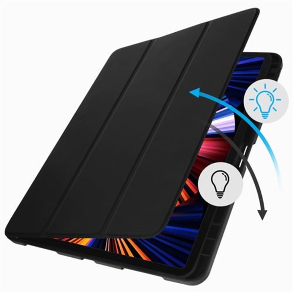 Smart Fodral för iPad Pro 12.9 2021 Tredelat Mjukt Skydd Stylus Förvaring