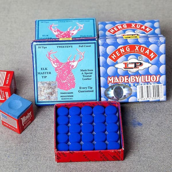 [LCS] 50 stk. 9/10/11/12/13 mm Billard Pool Kø-spidser M Hårdhed Billard Snooker Kø-spids Billard Kø-tilbehør 12MM 50PCS