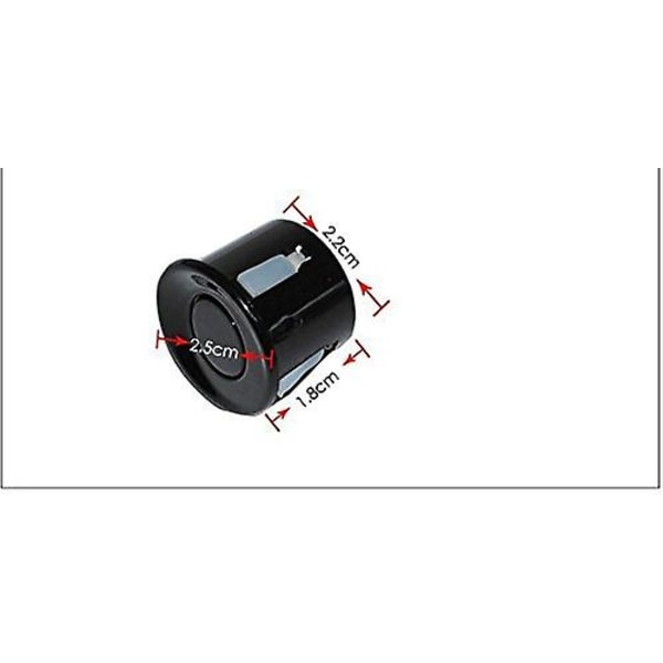 Bilbackradarsystem, summerljud, detekteringsavstånd: 30~150 cm, vattentät sensor (22 mm diameter 2,3 m kabel) 4-pack X60d (svart)