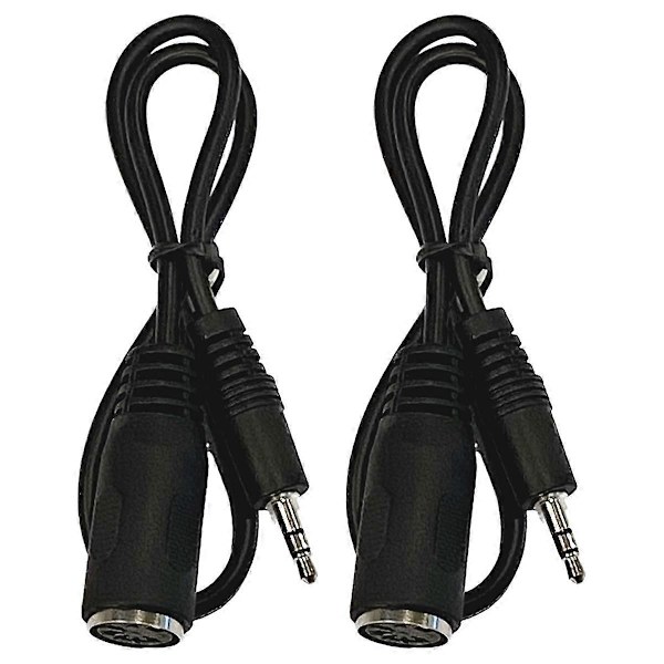 [LCS] 2-pak Type-A MIDI til 3,5 mm adapter 20 tommer kabel, lydkabel