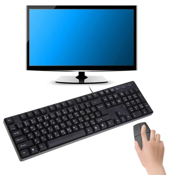 [LCS] Arabisk tastaturudskiftning sort baggrund med hvide bogstaver til computer White