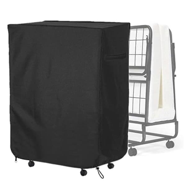 [LCS]Foldable Bed Cover - Waterproof & Dustproof - Durable Oxford Fabric - Universal Size - Easy to Clean - Outdoor Use Black M M