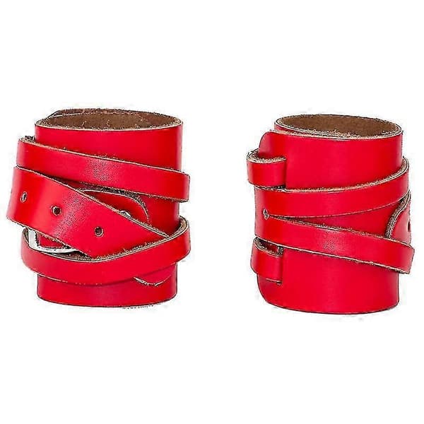 1 par handledsstöd tyngdlyftning lindande handledsskydd PU-läder styrketräning stöd Pink