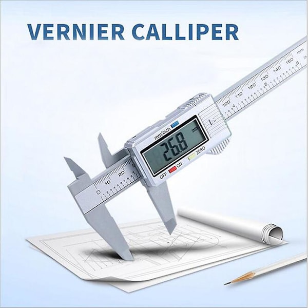 150 mm (6 tum) LCD Digital Vernier Skjutmått Mikrometer Mätverktyg Linjal Silver