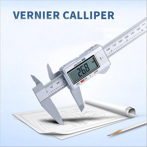 [LCS] 6' 150mm LCD Digital skyvelære mikrometer måleverktøy linjal Silver