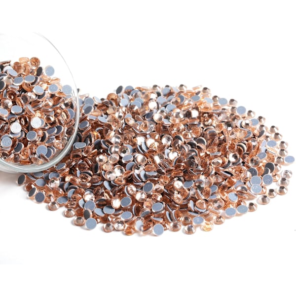 600 kpl Hotfix Samppanja Strassikiviä askarteluun, SS30 (6,3-6,5 mm) Samppanja SS30 Champagne
