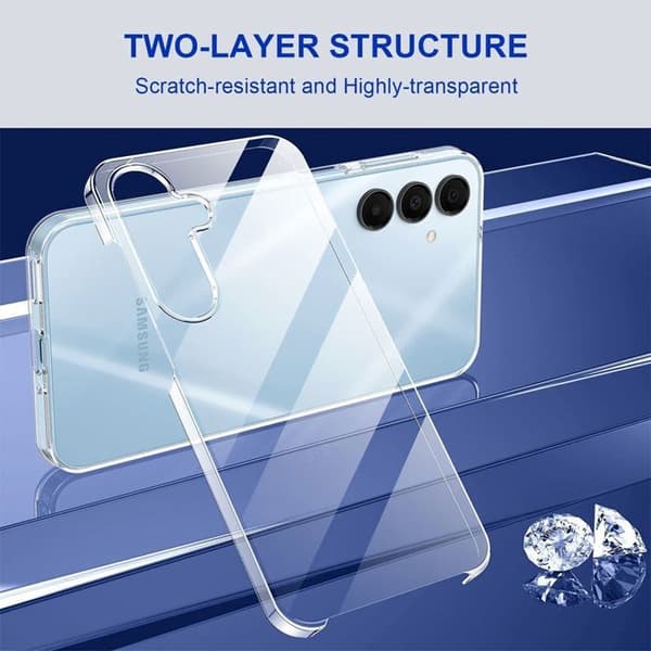 [LCS] Protective Case - BOOLING - for Samsung Galaxy S25 FE - Shock Absorbing - Transparent - Full Soft and Hard Transparent