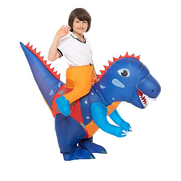 Lasten puhallettava dinosaurusasu, jouluinen naamiaisasu navy