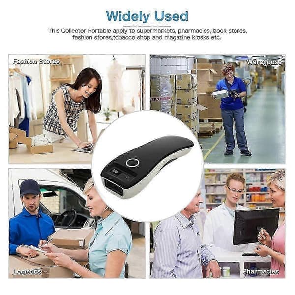 Viivakoodinlukija HBA-W6 Langaton 1D/2D CMOS-lukija USB Bluetooth Mini Tasku QR-lukija iOS:lle ja Androidille