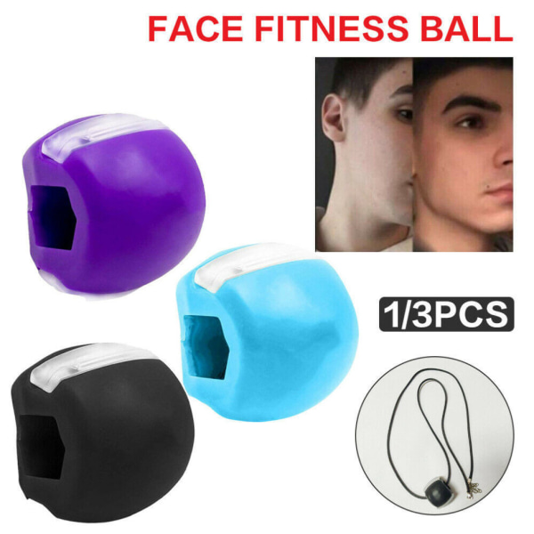 Face Exerciser Exercise Facial Toner Fitness Ball Neck Toner Ja Black 1