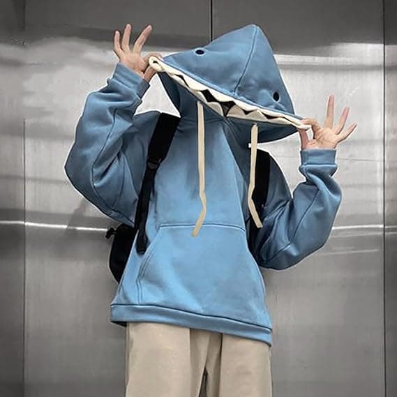 [LCS]Sød Haj Hoodie til Kvinder Blå Blue M