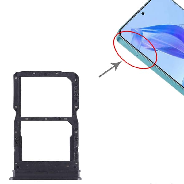 [LCS]Kompatibel med Honor 90 Lite SIM + SIM-kortfack Black