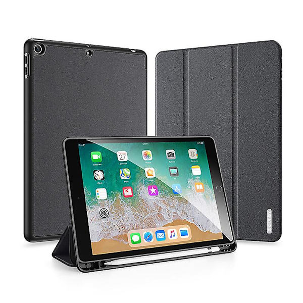 Kotelo, yhteensopiva Ipad 10.2 2020 2019 (8./7. sukupolvi) kanssa, älykäs kansi automaattisella herätyksellä/lepotilalla Black