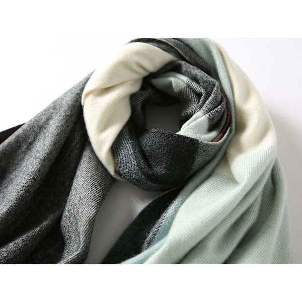 Klassisk Pläd Tartan Kashmirscarf För Kvinnor Män Mjuk Rutig Toffs Scarf Blå