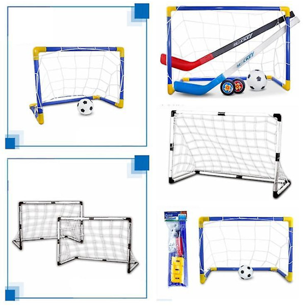 92 cm kokoontaitettava mini jalkapallomaali verkkosetti pumpulla, lelu urheiluun