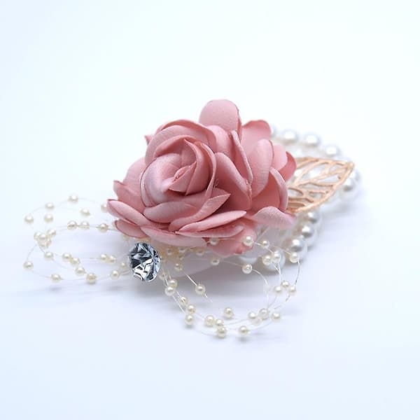 [LCS] Brudepike Søstre Håndleddsblomst Rose Rhinestone Håndblomst Klassisk Perlearmbånd Nytt Dark Blue
