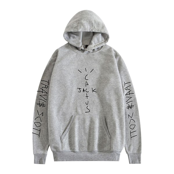 Travis Scott Unisex huvtröja för flicka Pojke Pullover hoodie för män kvinnor jul gray L